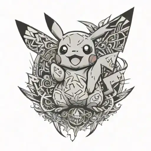 Pikachu Black Gray