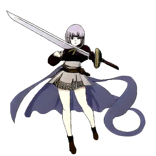 Girl With Sword And Dragon