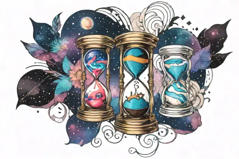 Hourglass Filled With An Galaxy