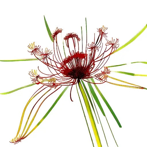 Spider Lily And Sakura Blossom