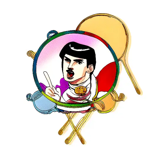 Freddie Mercury In Space Eating Spaghetti