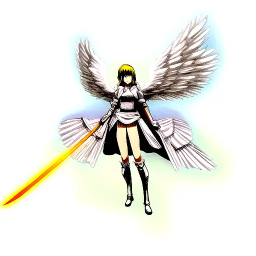 Angel Standing Holding Sword