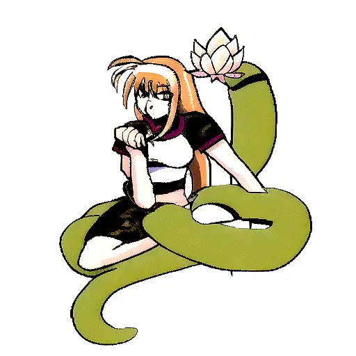 Snake With Lotus