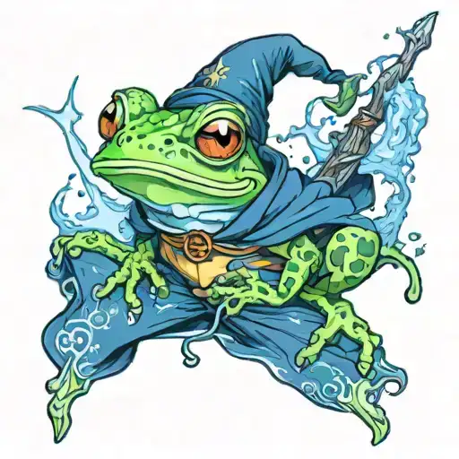 A Tattoo Of A Wizard Frog