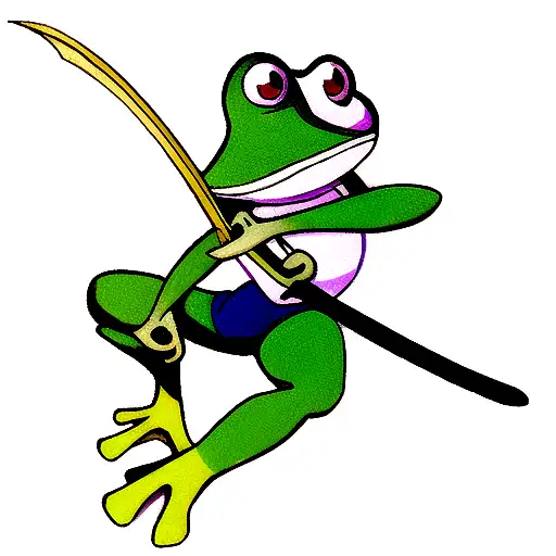 Tree Frog With Sword