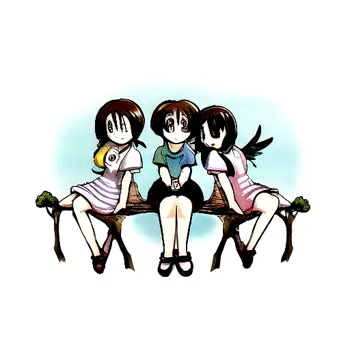 Three Little Birds Sitting On A Tree