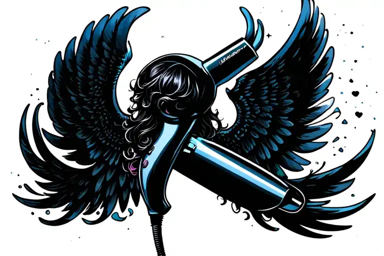 Angel Wings And Blow Dryer