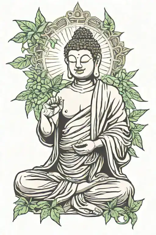 Buddha Smoking Weed