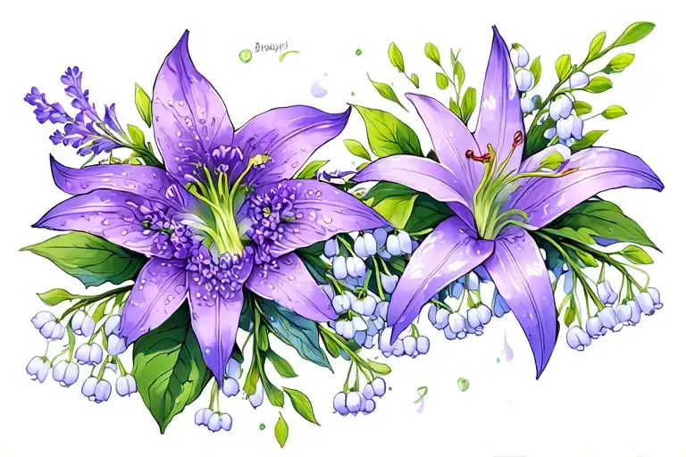 Gemini Zodiac Sing Lavender & Lily Of The Valley