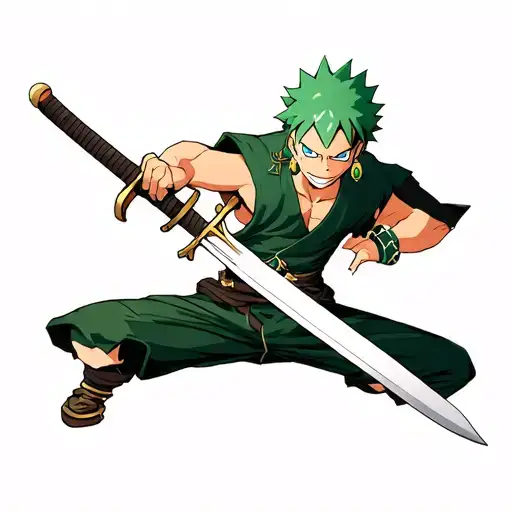 Zoro One Piece Swords And Earrings