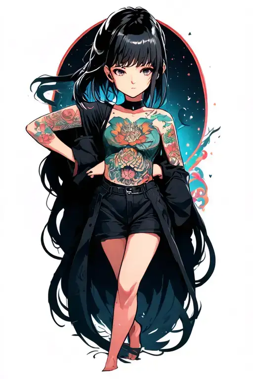 Multiple Anime Tatto Design