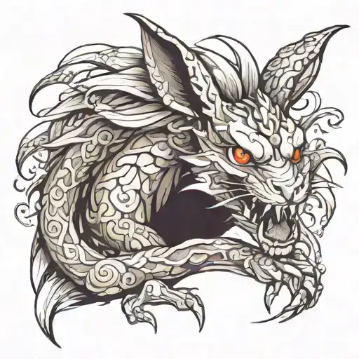 Animal With The Head Of A Dragon And The Body Of A Rabbit