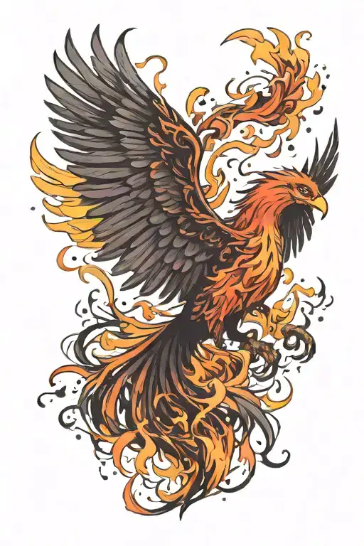 Harry Potter Phoenix Rising From The Ashes