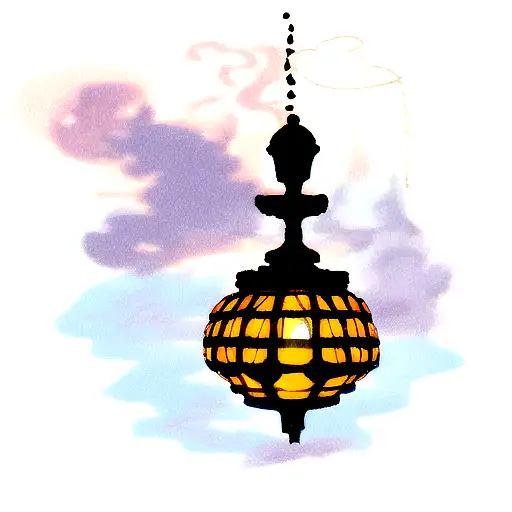 A Cloud Of Magical Smoke Coming Out Of A Lamp