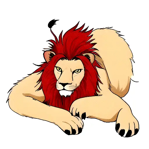 Lion With Red Hairs