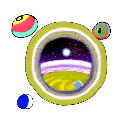 A Childlike Design With Space In The Center For A Name