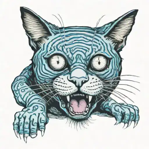 Junji Ito Must Have Three Eyes Cat With Mouth Open