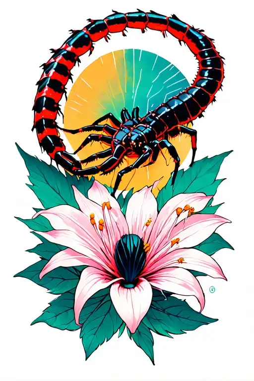 Kaneki Tokyo Ghoul Centipede With Spider Lily
