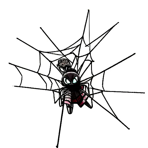 Robot Spider Making A Web