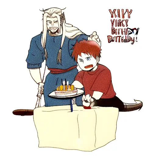 Viking With Son's Birthday