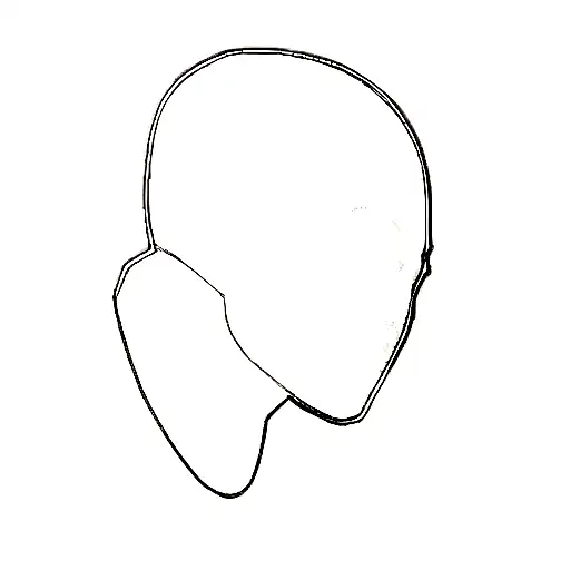 A Human Head On A Black Background