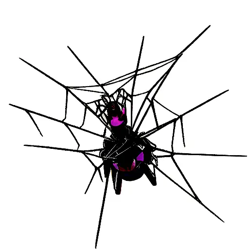 Robot Spider Making A Web