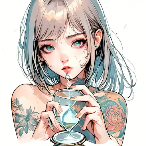 Girl With A Broken Sandglass