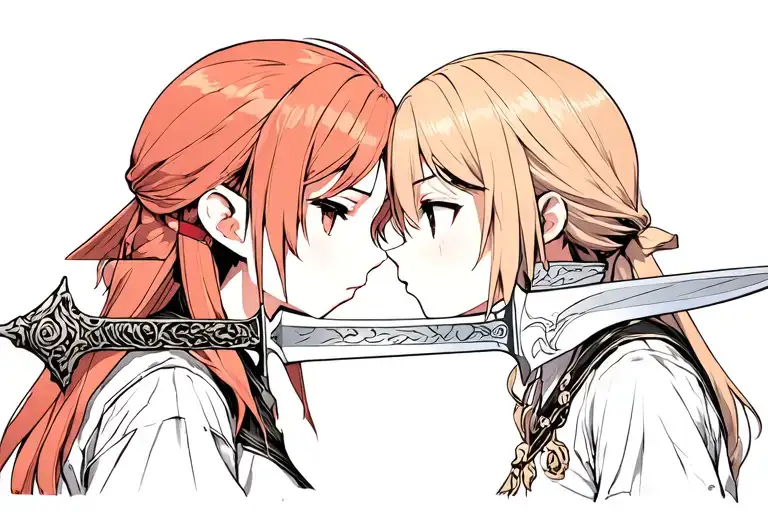 Asuna And Kirito Kissing Sword Art Online