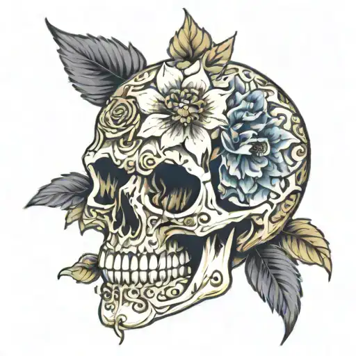 Flower In Skull