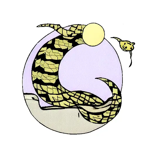 Moon With Snake