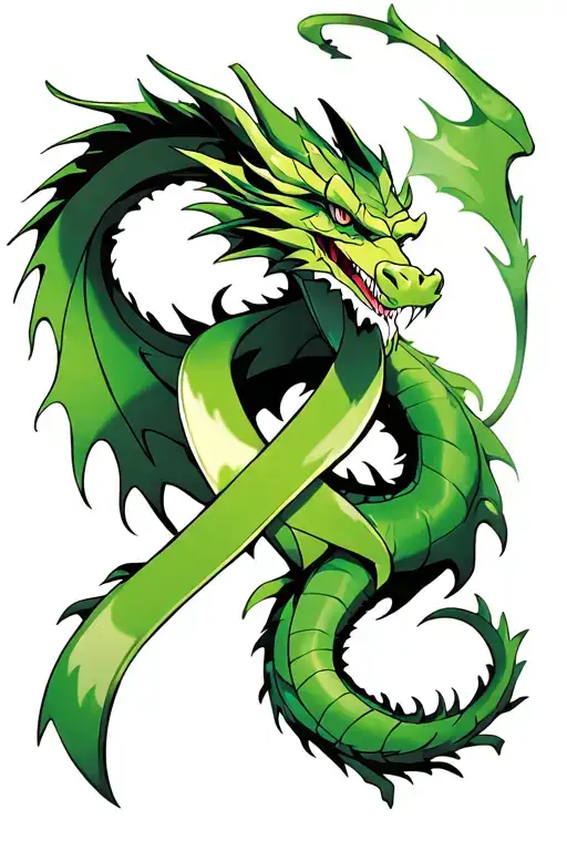 Green Dragon Awareness Ribbon