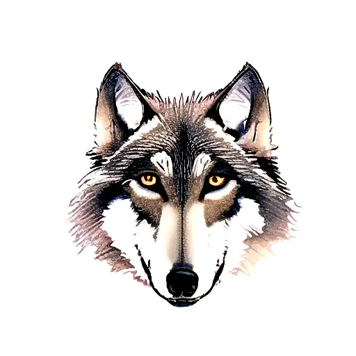 Wolf Red And Light Brown Eyes