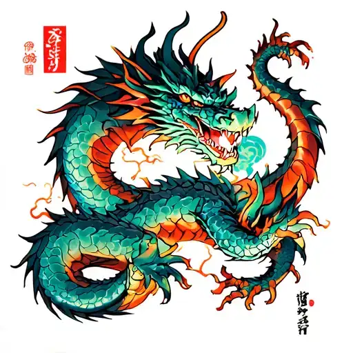 Suminagashi With A Dragon