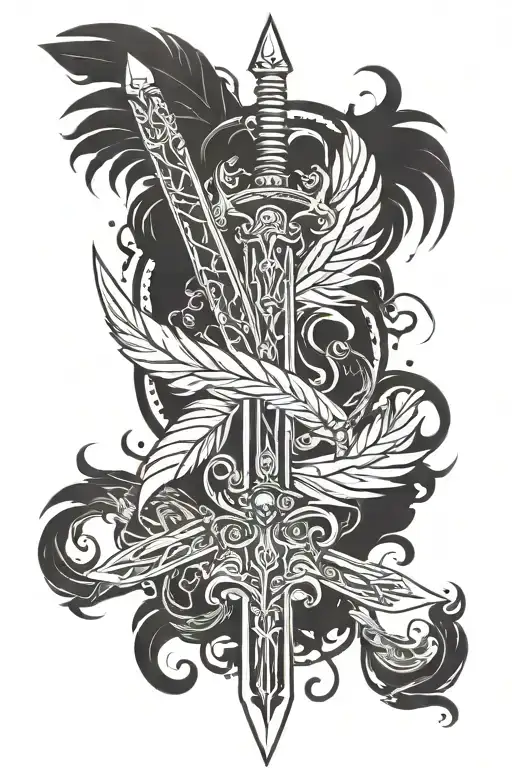Odm Sword With Feathers