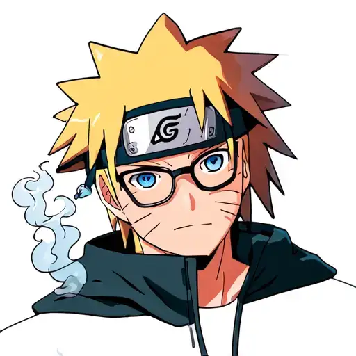 Naruto With Smoked Glasses Smoking