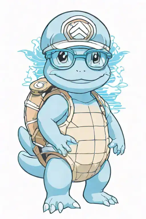 Squirtle Wearing Master Roshi Sunglasses