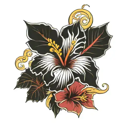 Gothic Evil Hibiscus Flower