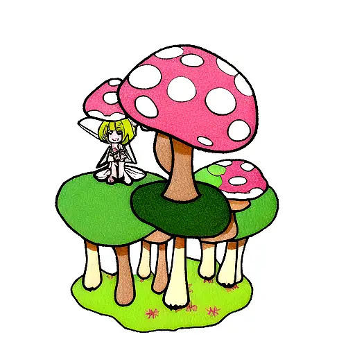 Fairy On A Mushroom