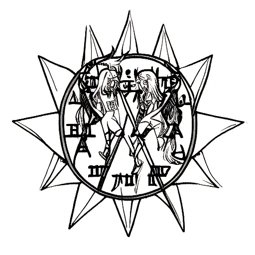 Made A Tattoo On The Astrological Sign Gemini Representing Also The Angel And Demon Side