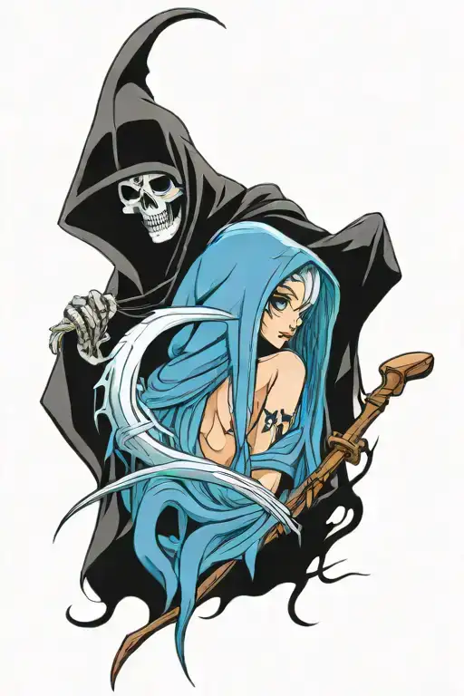 Hooded Grim Reaper Girl