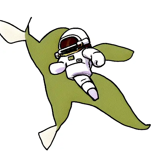 An Astronaut Carrying A Mermaid