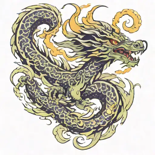 Japanese Dragon That Breathes Fire