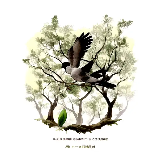 A Bird Is Flying While Holding An Olive Branch