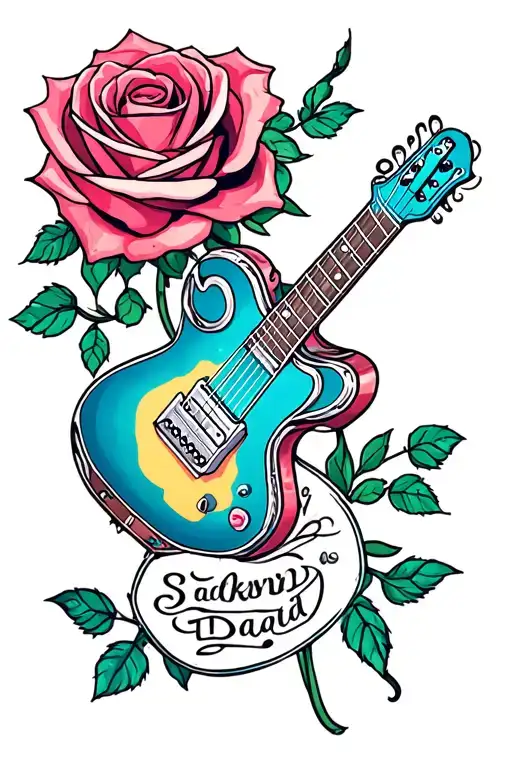 Dad Base Guitar Rose