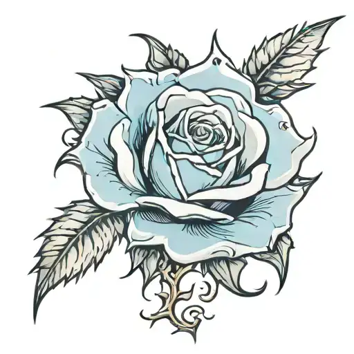 Single Rose With Thorns Wrapped