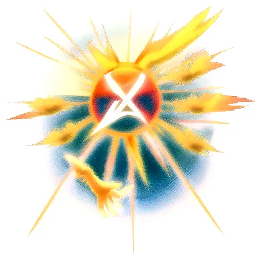 Sun Trees And A Phoenix On Arm