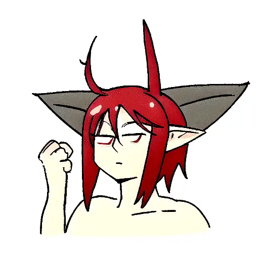 A Simple Hot Anime Red Male Elfe