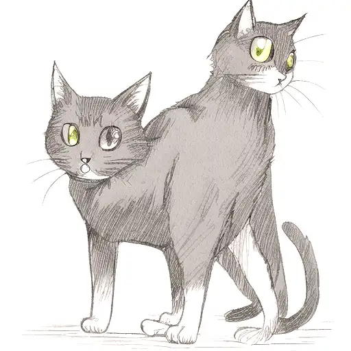 A Manga-style Cat With Gothic Elements