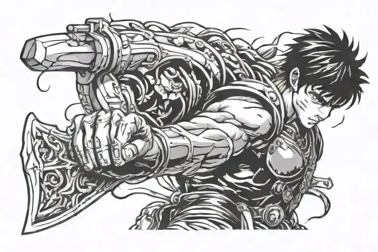 Guts Holding Sword