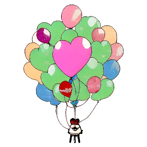 Tata From The Bk With Rose Balloon